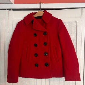 Classic Red Pea Coat